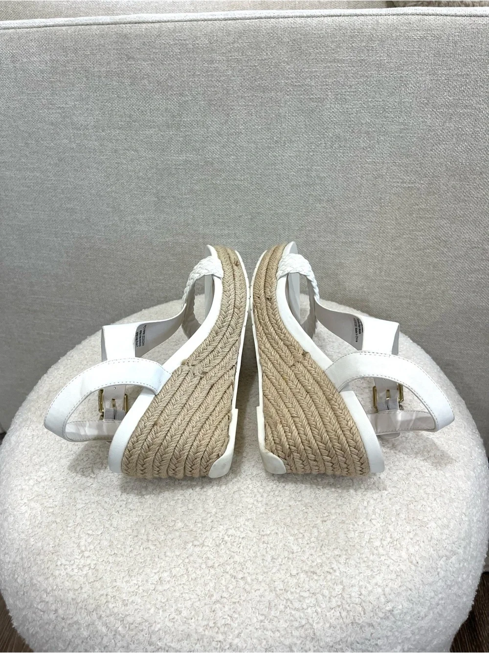 Kenneth Cole White Clinton Wedge